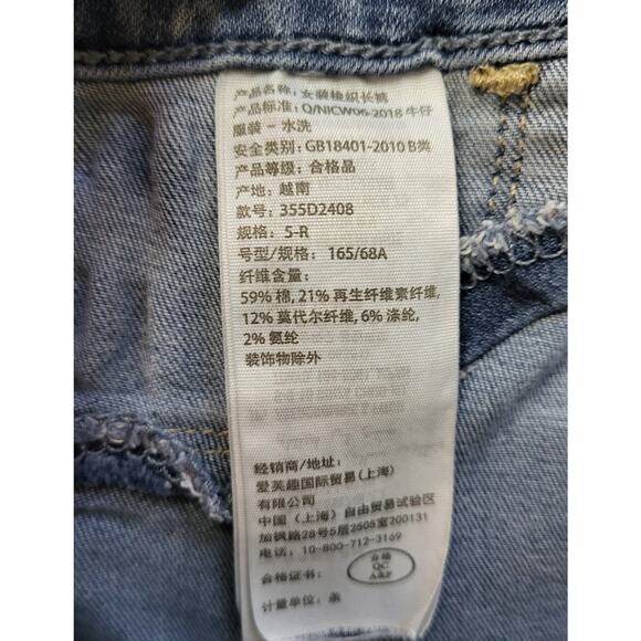 Hollister Jeans Womens 5R High Rise Legging Size W27 L28 Distressed Blue Denim - Picture 5 of 9